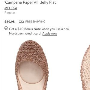 Rose gold glitter jellies, Melisa size 6